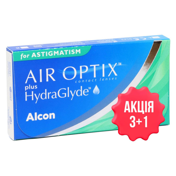 Контактні лінзи Air Optix plus HydraGlyde for Astigmatism(3 шт/уп)